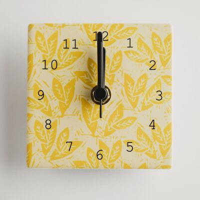 Nature Pattern - Mini Clocks - Leaf