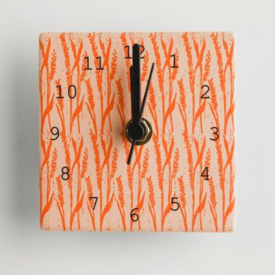 Nature Pattern - Mini Clocks - Wheat