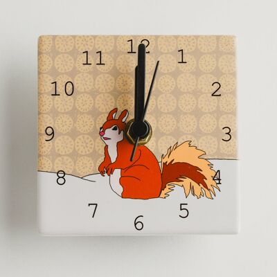 Scottish Animal - Mini Clocks - Red Squirrel