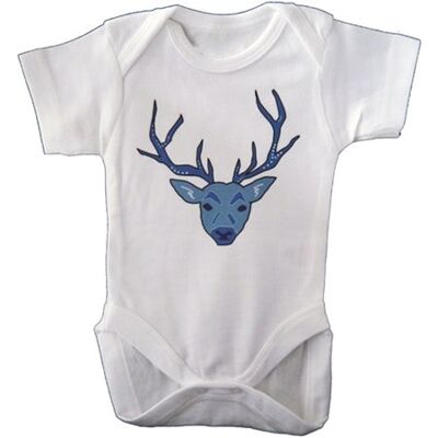 Blue Stag baby vest