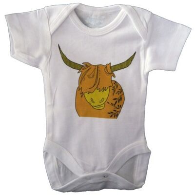 Highland cow baby vest