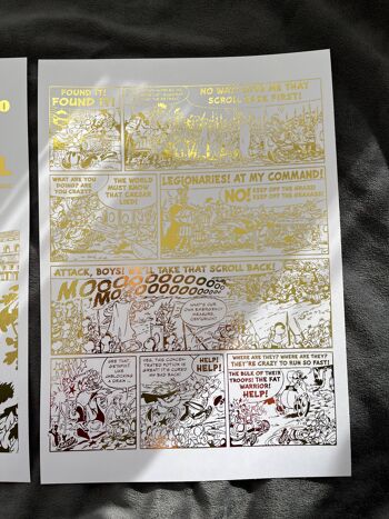Astérix Bande Dessinée Couverture & Bande Dessinée Foil Print A4 Sans Cadre 4