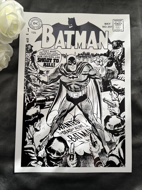 Batman Comic Cover Foil Print A5 Unframed