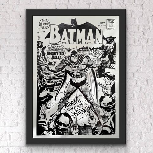 Batman Comic Cover Foil Print A4 Unframed