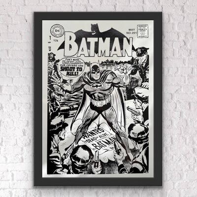Lámina de portada de cómic de Batman A4 sin marco
