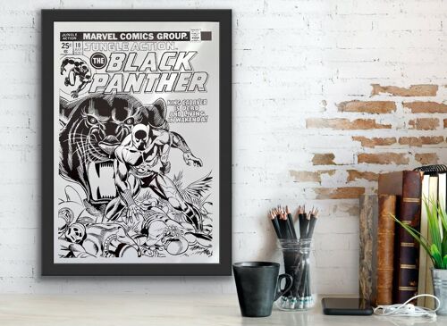 Black Panther Comic Cover Foil Print A5 No Frame