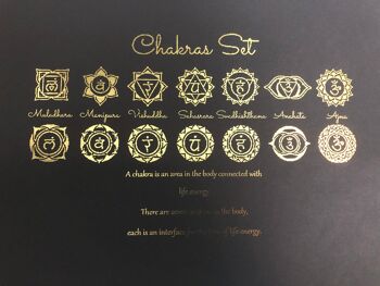 Chakras Set Foil Print A5 No Frame 4