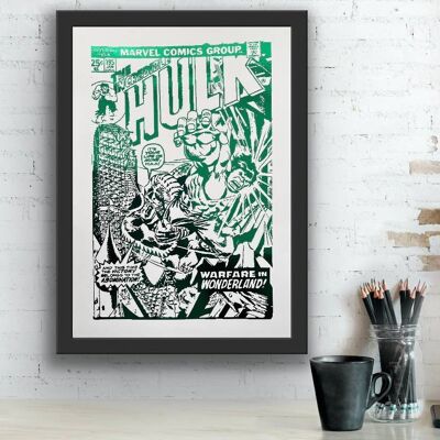 Hulk Comic Cover Foil Stampa A5 Senza Cornice