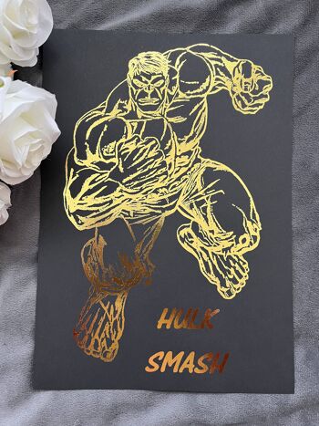 Hulk Smash feuille d'impression A4 sans cadre 2