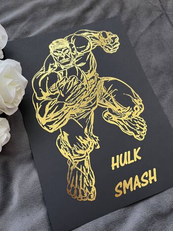 Hulk Smash feuille d'impression A4 sans cadre 4