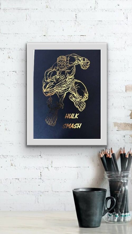 Hulk Smash Foil Print A5 No Frame
