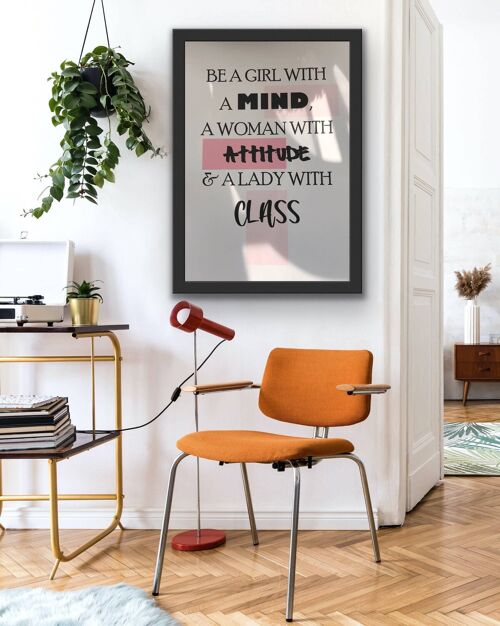 Independent Lady Quote Print A3 No Frame