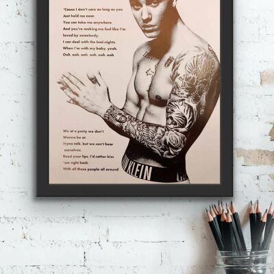 Justin Bieber Foil Print A4 Sin marco