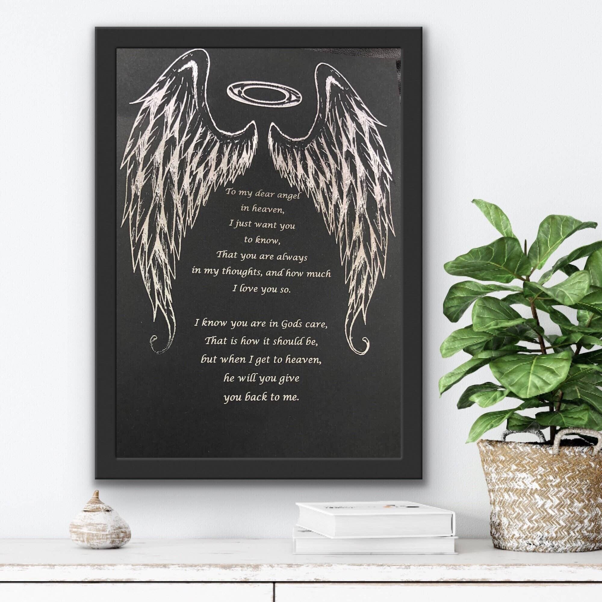 Loss of a Child/Baby Foil Print Black/Silver A4 No  Frame