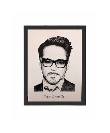 Robert Downey Jr Foil Print A4 sans cadre 2
