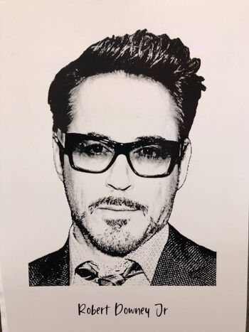 Robert Downey Jr Foil Print A4 sans cadre 3