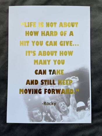 Rocky Balboa Foil Print A5 sans cadre 2