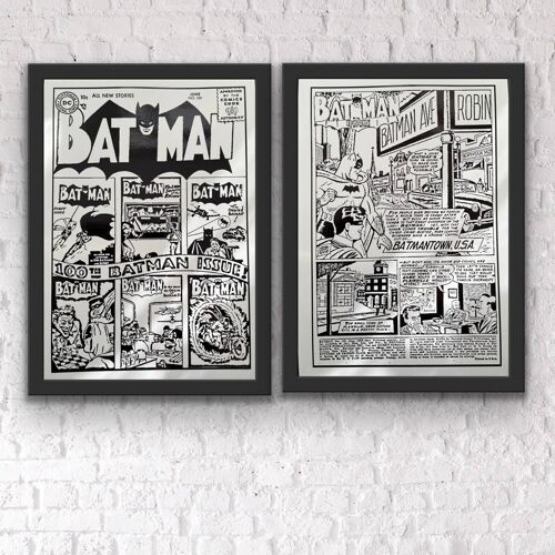 Set of 2 Batman Foil Prints A5 Unframed