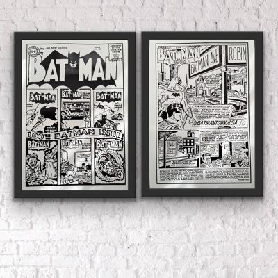 Lot de 2 Batman Foil Prints A4 sans cadre