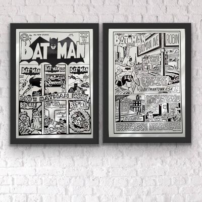 Set di 2 stampe su pellicola di Batman A4 senza cornice