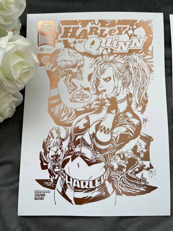 Lot de 2 Harley Quinn Foil Prints A4 sans cadre 4