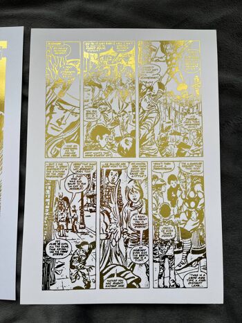 Lot de 2, Thor Comic Cover & Comic Strip Foil Prints A4 No Frame 4
