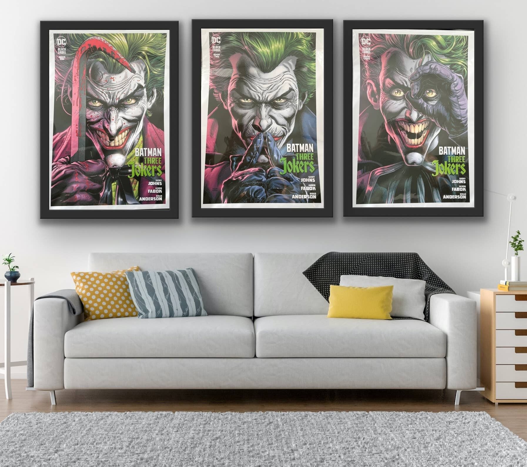 Set di 3 stampe Joker A1 senza cornice