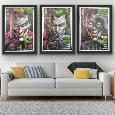 Set of 3 Joker Prints A1 Unframed