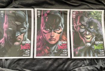 Lot de 3 Joker, Batman, Catwoman Black Label imprime A1 sans cadre 3