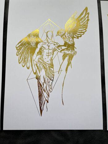 Lot de 3 anges mâles Foil Prints A5 No Frame 4