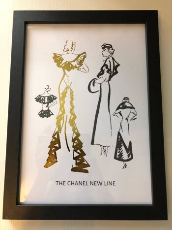 Ensemble de 3 tirages, CoCo Chanel Foil Prints A4 No Frame 2