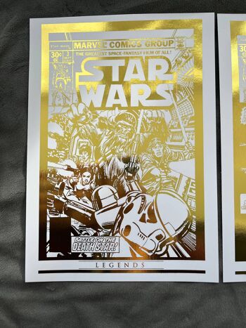 Lot de 3, Star Wars Comic Cover Foil Prints A4 No Frame 4