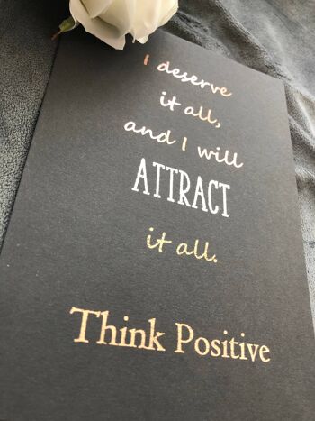 Think Positive Foil Print Noir A5 Sans Cadre 3