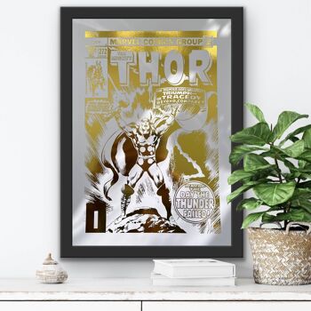 Thor Comic Couverture Foil Print A5 No Frame 1