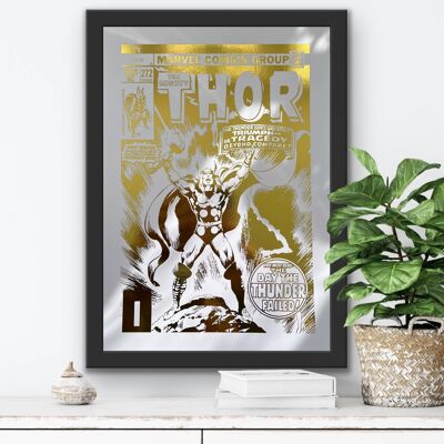 Thor Comic Cover Foil Stampa A5 Senza Cornice
