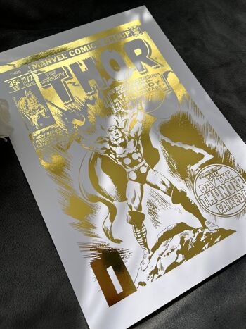 Thor Comic Couverture Foil Print A5 No Frame 3