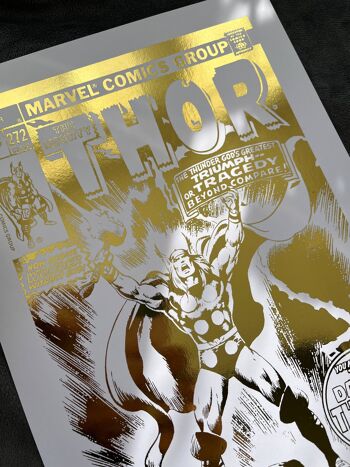 Thor Comic Couverture Foil Print A5 No Frame 4