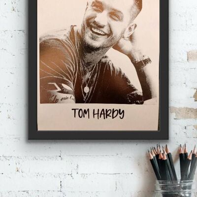 Tom Hardy Foil Print A4 senza cornice