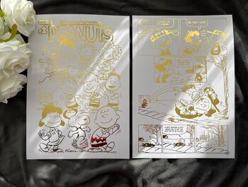 Peanuts Comic Cover & Comic Strip Foil Print A5 Sans cadre 2