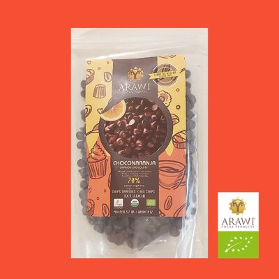 Couverture de chocolat Arawi 70% bio orange 5kg