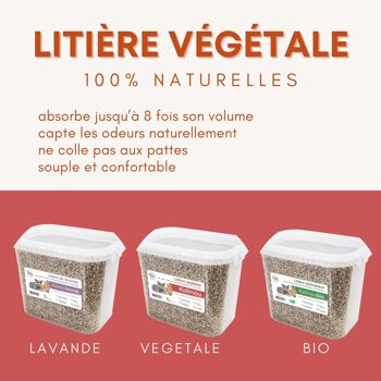 Litière pour Chat Végétale à la Lavande pour Chat 30 litres 3