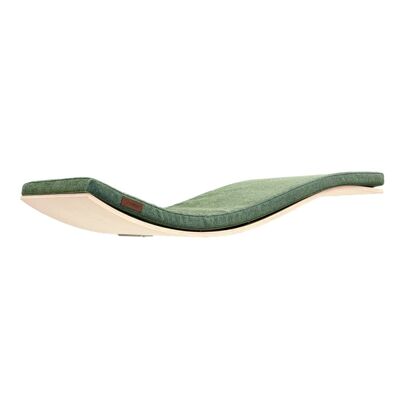 Cuscino verde elegante | Finitura in legno d'acero - grande