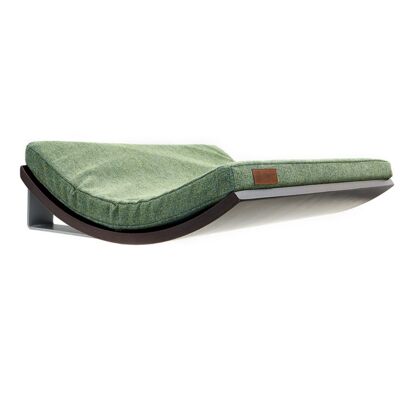 Cuscino verde elegante | Finitura legno wengé-piccolo