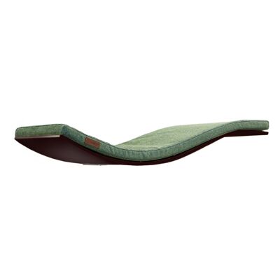 Cuscino verde elegante | Finitura legno wengé- grande