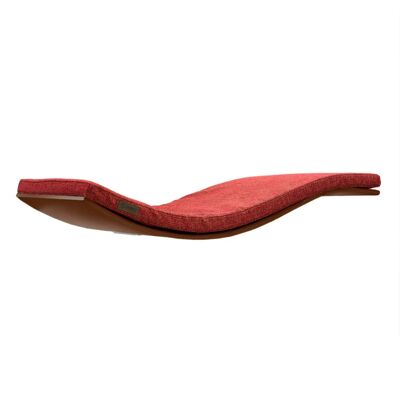 Elegant Red cushion | Walnut wood finish- large