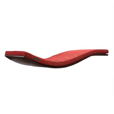 Elegante cuscino rosso | Finitura legno wengé- grande