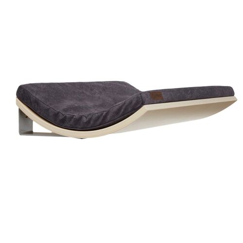 Smooth Dark Grey cushion | Maple wood finish- small