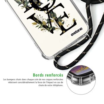 Coque iPhone 11 anti-choc silicone avec cordon noir-Love Bamboo 3