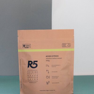 R5 Ácido Cítrico en Polvo - Desincrustante ecológico multiusos - 500 gr