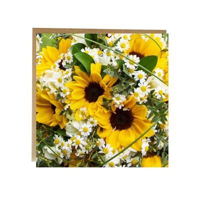 Sunflower bouquet greeting card